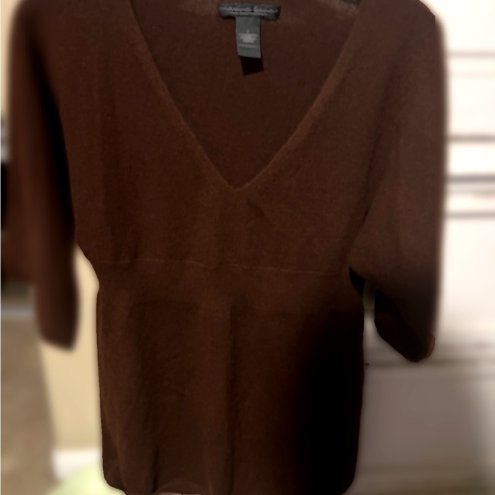 Marina Luna 100% Cashmere Sweater – Maroon – Size Small